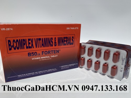 B-Complex B50/2 FORTEN Của Philppens Bổ Sung Khoáng Chất & Vitamin Dành Cho Chiến Kê ( 2 Vĩ )