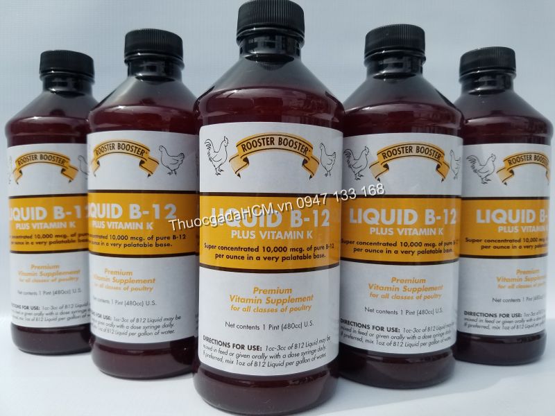 Thuốc Gà Đá Liquid B12 Plus Vitamin k 480 cc Nhập Khẩu Từ Mỹ