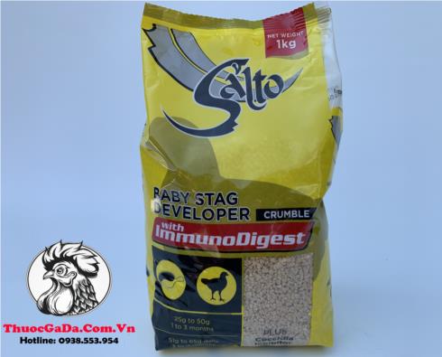 Thuc-An-Cho-Ga-SALTO-Baby-Stag-Developer-Danh-Cho-Ga-Tu-1-30-Ngay-Tuoi-1Kg Thức Ăn Cho Gà SALTO Baby Stag Developer - Dành Cho Gà Từ 1->30 Ngày Tuổi - 1Kg chính hãng - Thuốc Gà Đá HCM