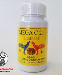 Thuốc Gà Đá MEGA C21 - LAMPAM Cung Cấp Protetin Giúp Chắc Xương, Tăng Cơ Bắp - Hủ 100 Viên chính hãng - Thuốc Gà Đá HCM