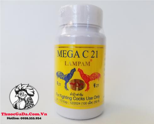 Thuoc-Ga-Da-MEGA-C21-LAMPAM-Cung-Cap-Protetin-Giup-Chac-Xuong-Tang-Co-Bap-Hu-100-Vien Thuốc Gà Đá MEGA C21 - LAMPAM Cung Cấp Protetin Giúp Chắc Xương, Tăng Cơ Bắp - Hủ 100 Viên chính hãng - Thuốc Gà Đá HCM