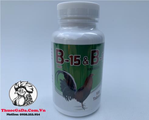 Thuoc-Nuoi-Ga-Da-B15-B12-Ho-Tro-Tang-Bo-Nuoc-Mau-Hu-10-Vien Thuốc Nuôi Gà Đá B15 & B12 Hỗ Trợ Tăng Bo, Nước Máu - Hủ 10 Viên chính hãng - Thuốc Gà Đá HCM