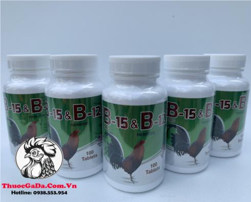 Thuoc-Nuoi-Ga-Da-B15-B12-Ho-Tro-Tang-Bo-Nuoc-Mau-Hu-50-Vien Thuốc Nuôi Gà Đá B15 & B12 Hỗ Trợ Tăng Bo, Nước Máu - Hủ 50 Viên chính hãng - Thuốc Gà Đá HCM