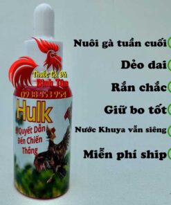 Thuốc Nuôi Gà Đá Hulk Tăng Bo, Tải Cựa, Đá Đòn Lớn Cấp Tốc Giá Rẻ chính hãng - Thuốc Gà Đá HCM