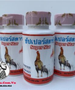 Thuốc Nuôi Gà Đá SUPER STAR Của Thái Lan Tăng Lực, Tăng Cơ, Sung Khi Vào Bo - 5 Hủ 500 Viên chính hãng - Thuốc Gà Đá HCM