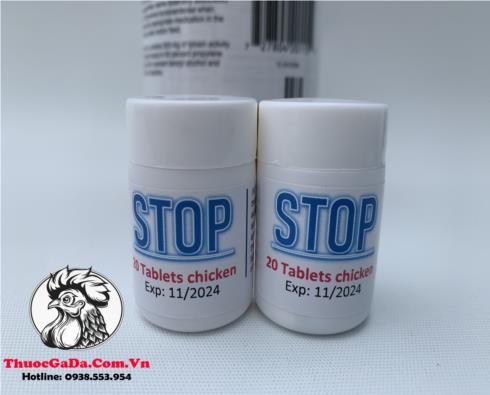 Thuoc-Tri-Benh-Cho-Ga-STOP-Chuyen-Tri-Khong-Tieu-Chuong-Dieu-Cho-Ga-Hieu-Qua-Chinh-Hang-Hu-20-Vien Thuốc Trị Bệnh Cho Gà STOP - Chuyên Trị Không Tiêu, Chướng Diều Cho Gà Hiệu Quả Chính Hãng - Hủ 20 Viên chính hãng - Thuốc Gà Đá HCM
